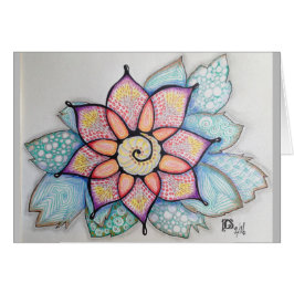 Arte original que dibuja la tarjeta en blanco,