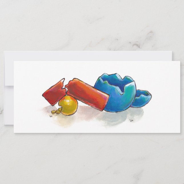 Arte original único en ruinas, atrapado y roto (Anverso)