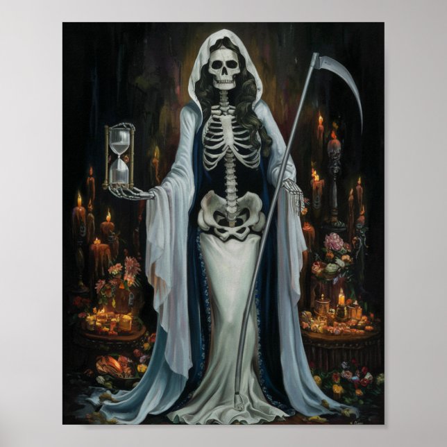 Arte oscuro vintage Santa Muerte (Frente)