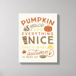 Arte otoñal tipográfico con especias de calabaza