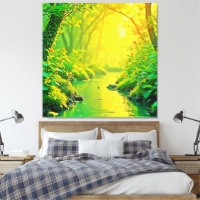 Arte Pacífico Corriente del Bosque Dorado