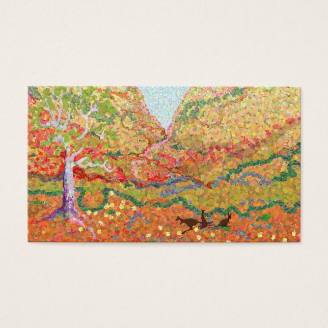 Arte paisajístico australiano con canguros (Frente)