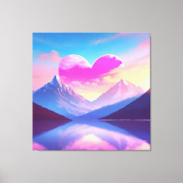 Arte paisajístico de Heart & Mountain Sunset