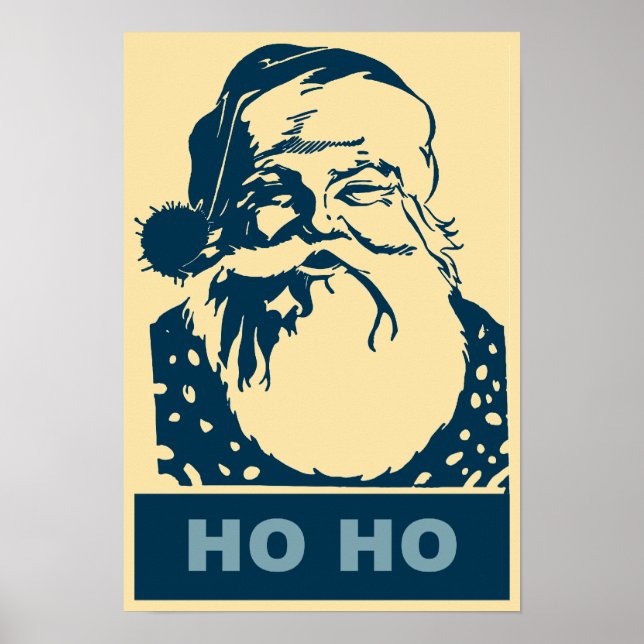 Arte Papá Noel Feliz Navidad Ho (Frente)