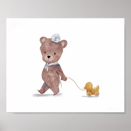 Arte para la pared del cuarto de nursery del Oso M
