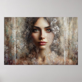 Arte Pared, Le Femme, Lady Behind Lace, Poster