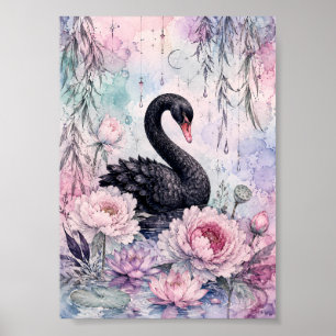 Arte Pastel Caprichoso Gótico Cisne Negro Celestia