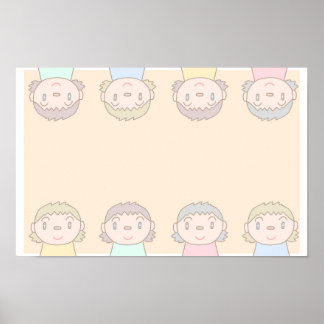 Arte pastel que presenta sonrisas de niños.
