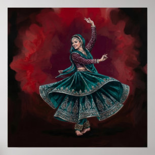 Arte patrimonial de danza clásica Kathak Chakkar r