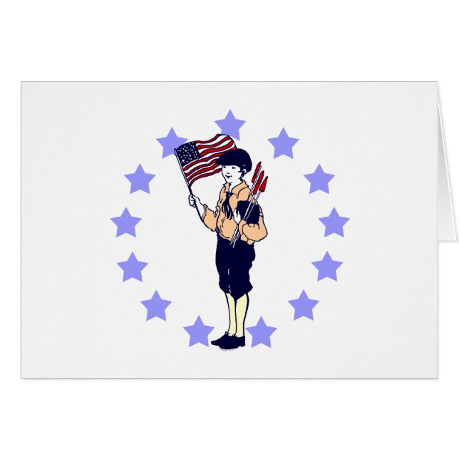 Arte patriótico vintage del 4 de julio (Anverso (Horizontal))