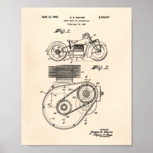 Arte Peper viejo de la patente de las motocicletas