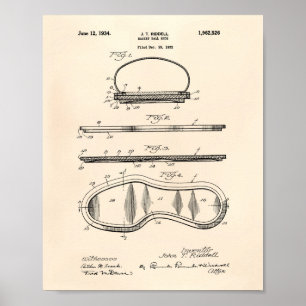 Arte Peper viejo de la patente del zapato 1934 de