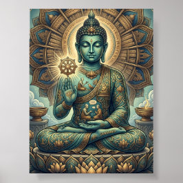 Arte personalizable de Dhamma antiguo Buda Sukiti