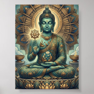 Arte personalizable de Dhamma antiguo Buda Sukiti