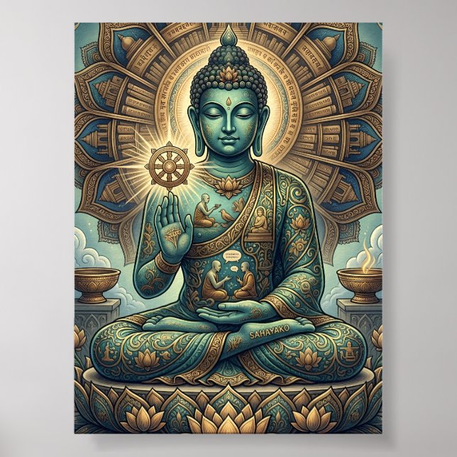 Arte personalizable de Dhamma antiguo Buda Sukiti  (Frente)