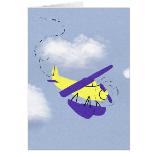 Arte Personalizado amarillo y azul de avión