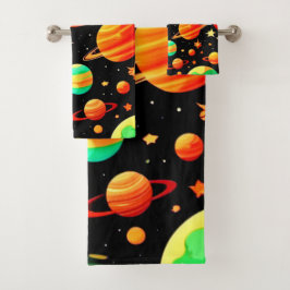 Arte Personalizado cósmico con tonos cálidos