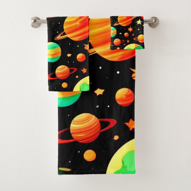 Arte Personalizado cósmico con tonos cálidos (In situ)