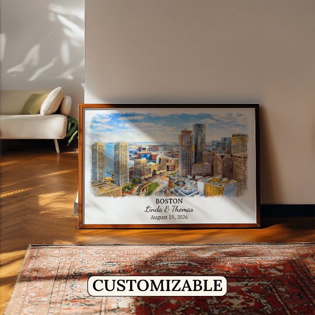 Arte personalizado de Boston, Póster de Massachuse (Subido por el creador)