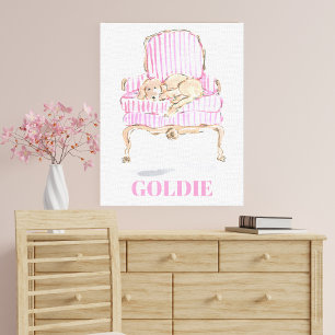 Arte personalizado de Golden Retriever Amante de p