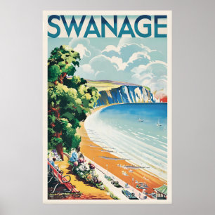 Arte personalizado de póster de viaje vintage de S