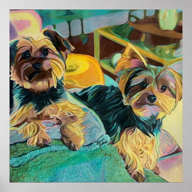 Arte Personalizado de Yorkshire Terrier (Frente)