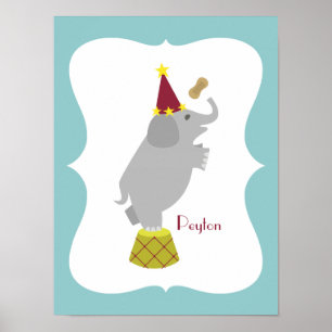 Arte personalizado para la guardería: Elefante + C