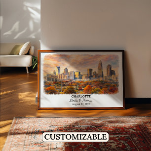 Arte personalizado para pared de Charlotte, Póster