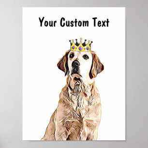 Arte personalizado para pared de perro - Golden Re