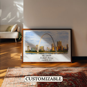 Arte personalizado para pared de St. Louis, cartel