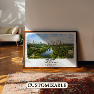 Arte personalizado para paredes de Atlanta, Póster