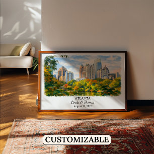 Arte personalizado para paredes de Atlanta, Póster