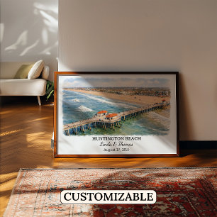 Arte personalizado para paredes de Huntington Beac