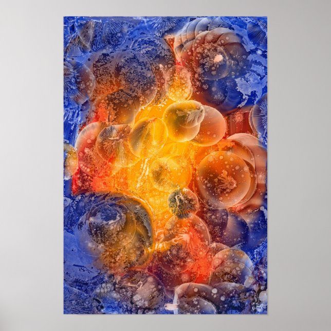 Arte pintado a mano galardonado Frosted Planets (Frente)