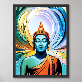 Arte pintado de Buda para meditación y paz interio