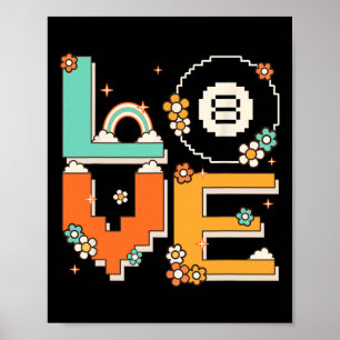 Arte Pixel Retro 60 Estilo Hippie Estilo de los añ