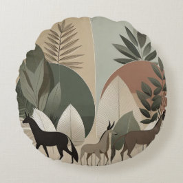Arte plano animal - Almohada redonda