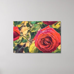 ARTE POLÍTICO de un rosa en la impresión de lona e