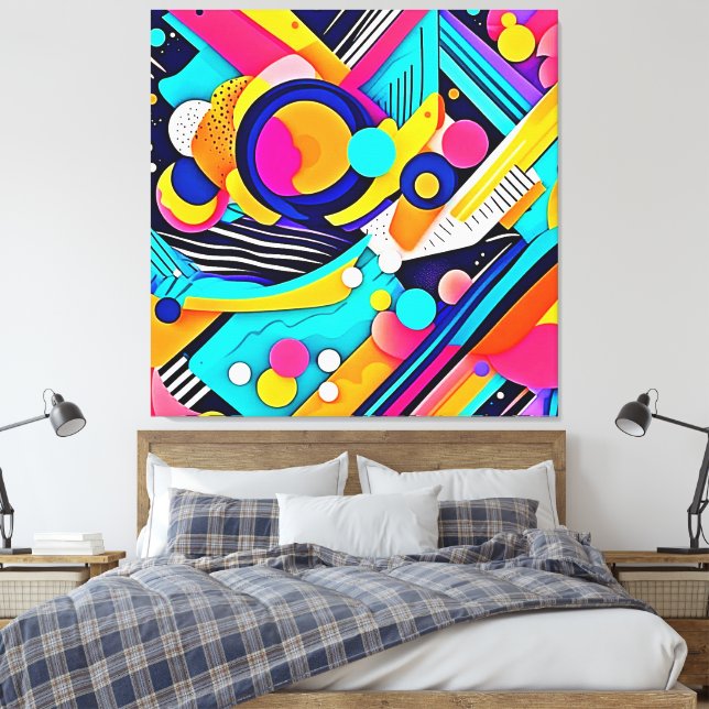 Arte Pop Abstracto Vibrante (Insitu(Dormitorio))