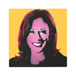 Arte pop amarillo Kamala Harris