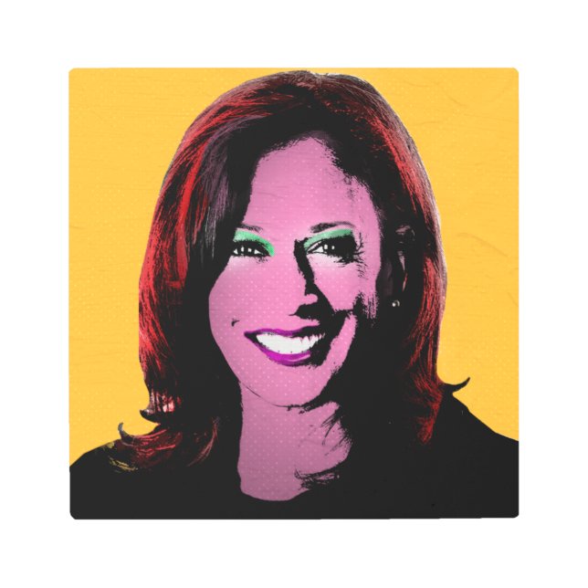 Arte pop amarillo Kamala Harris (Anverso)