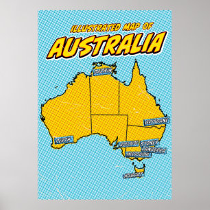 Arte pop Australia ilustrada