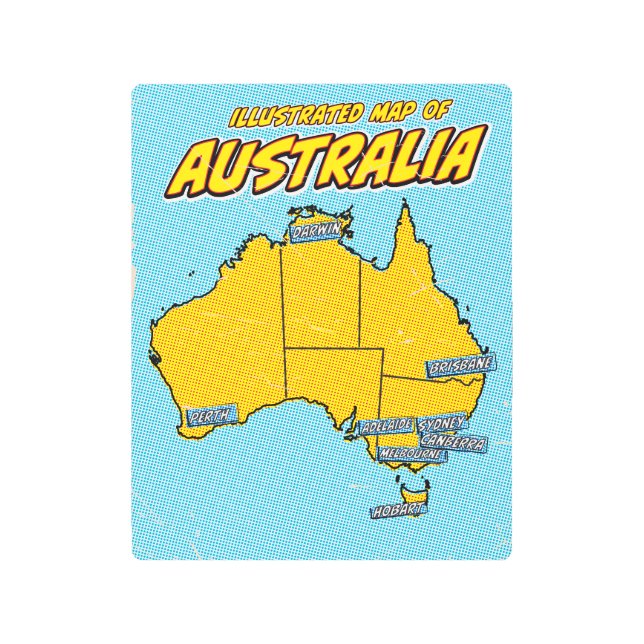 Arte pop Australia ilustrada (Anverso)