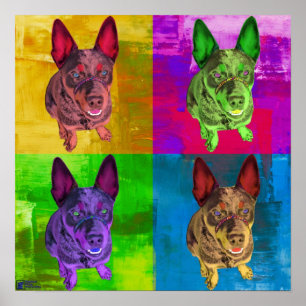 Arte pop australiano del perro del ganado
