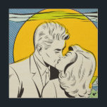 Arte pop | Beso de luna | Wood Wall Art | 12" x 12<br><div class="desc">Beso lunar

Arte pop

Creado por imitar digitalmente el proceso de 4 colores utilizado para imprimir historietas en los primeros tiempos.</div>