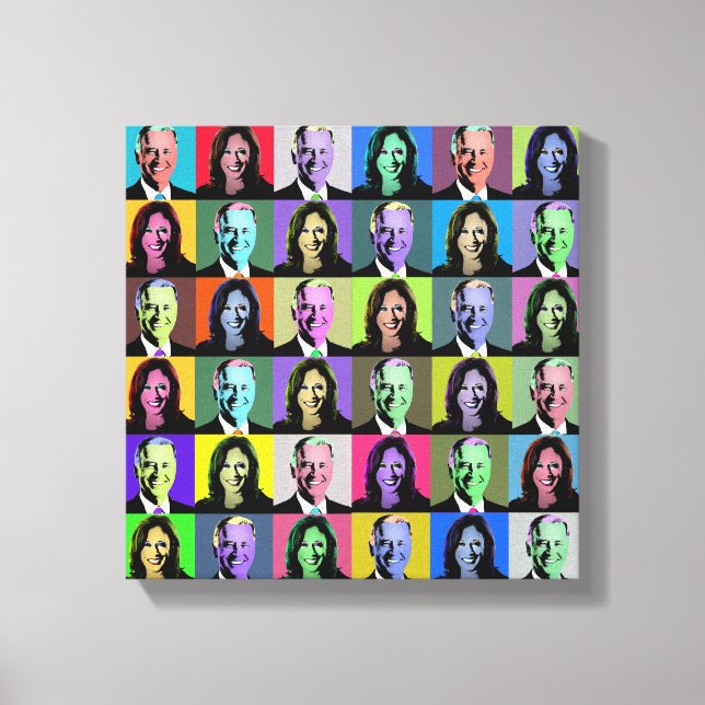 Arte pop Biden Harris (36 colores) (Anverso)