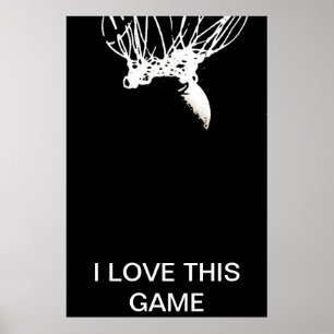 Arte Pop Blanco Negro Póster Único de Baloncesto