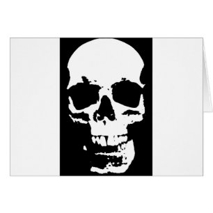 Arte pop blanco y negro Skull estilo Guay