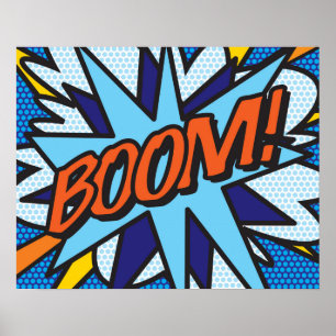 Arte Pop BOOM Superhéroe de Cómic