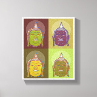 Arte Pop Buda Retro Moderno Estilo Lienzo Envuelto